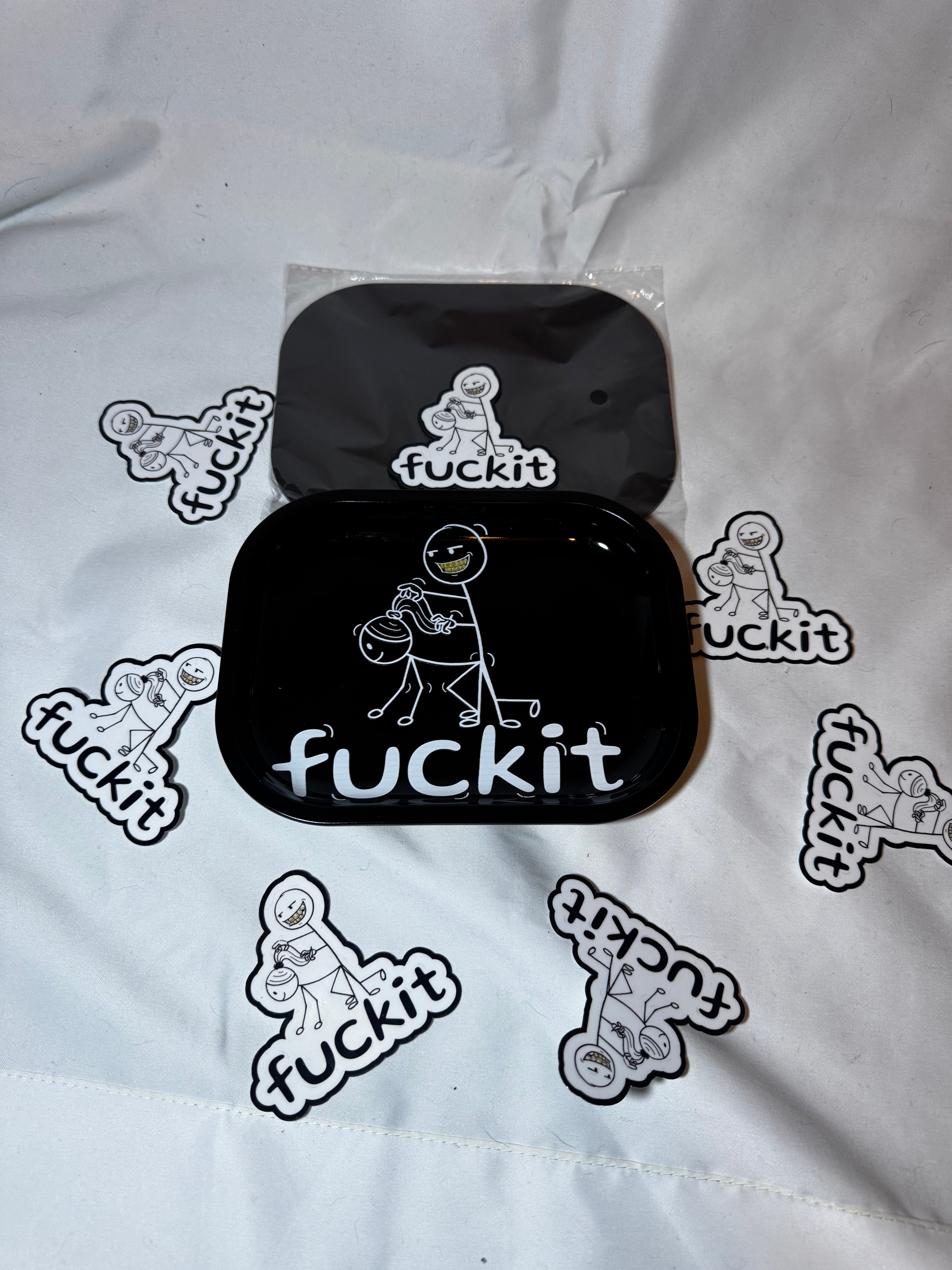 “fuckit” magnetic metal tray