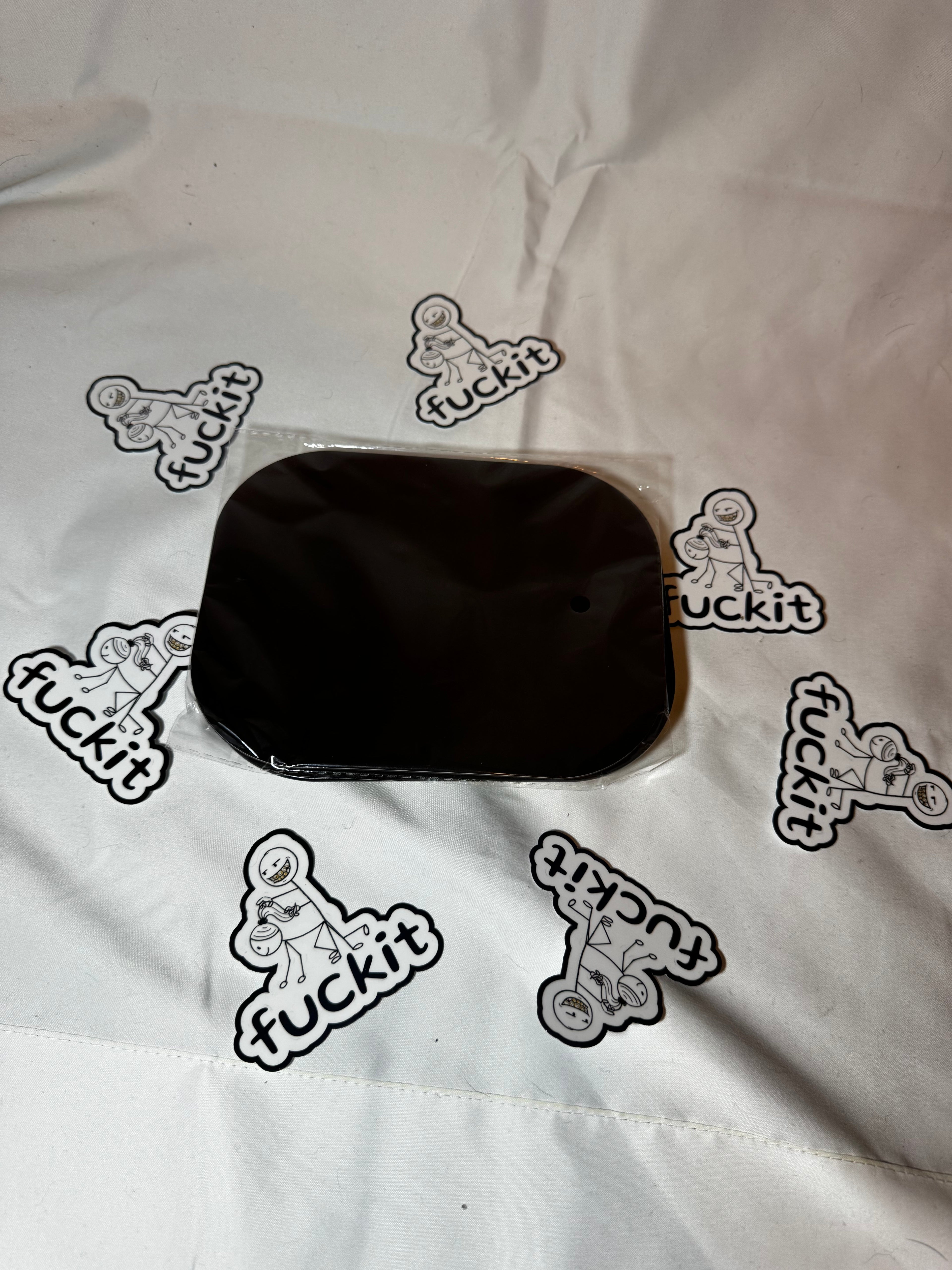 “fuckit” magnetic metal tray