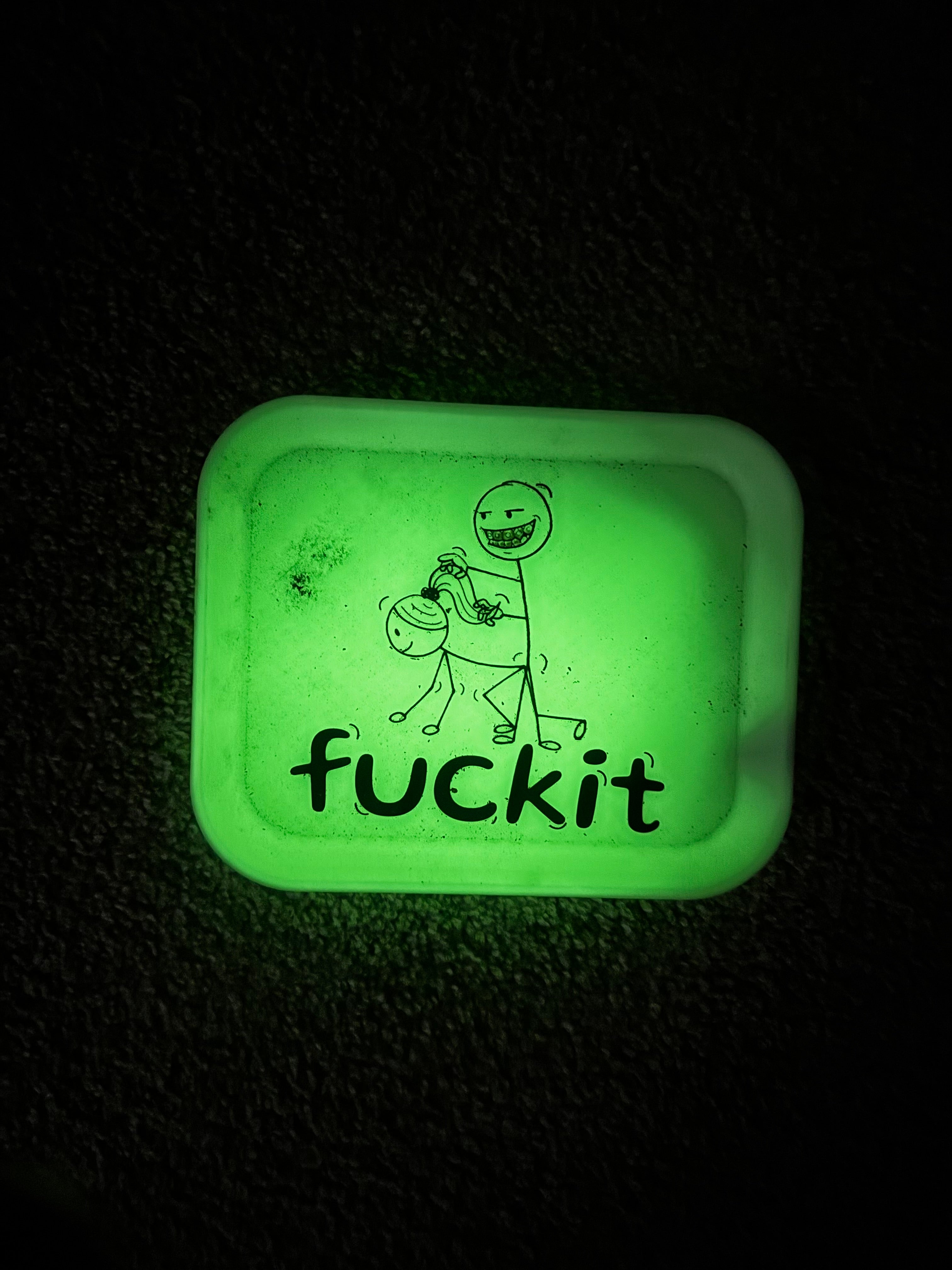 (GLOWING) “fuckit”Rolling Tray              Pre - Order